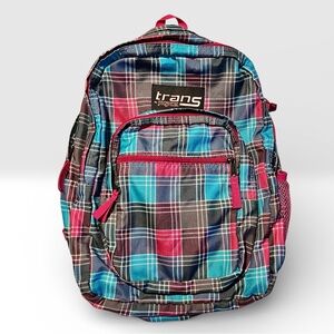 Jansport Plaid Backpack - Red, Blue, and Black